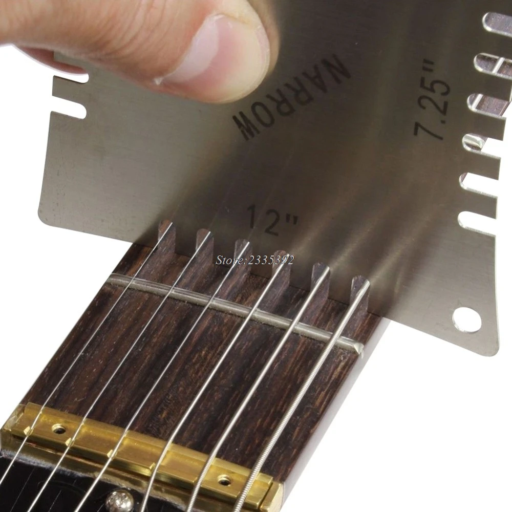 

4Pcs/Set Guitar Notched Radius Gauges Measuring Neck/Fret Strings Toothed Radian