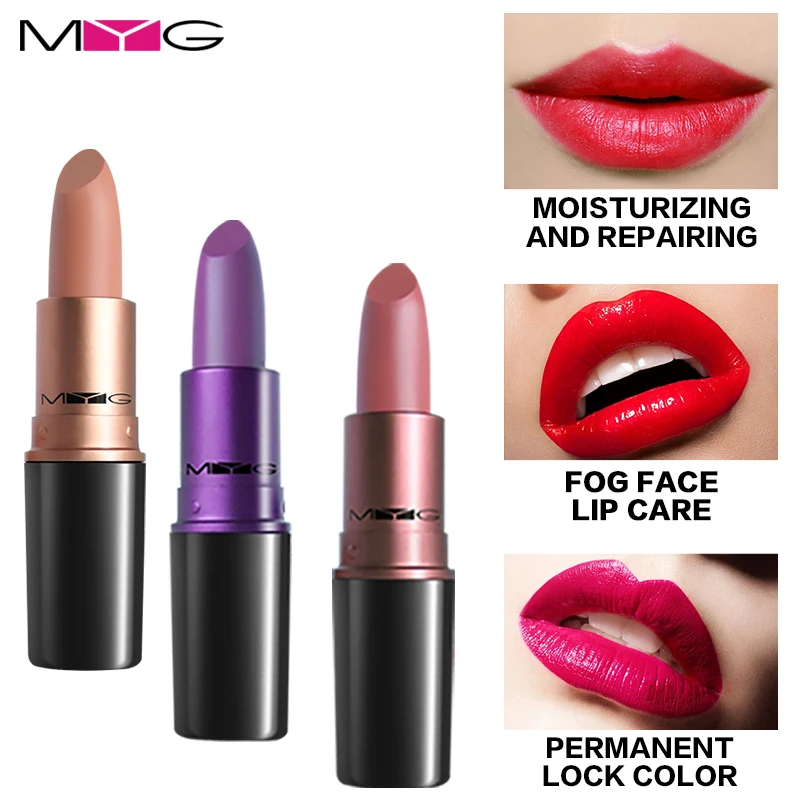 MYG 9 цветов матовая фотовспышка водонепроницаемая длинная фотовспышка|makeup lip