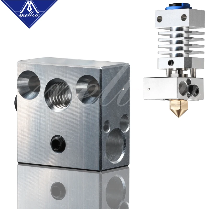 Mellow высокое качество Cr10 блок с подогревом для Micro Swiss Cr10 Hotend Creality Ender 3 Mk7/Mk8/Mk9 блок j-головка Hotend головка экструдера