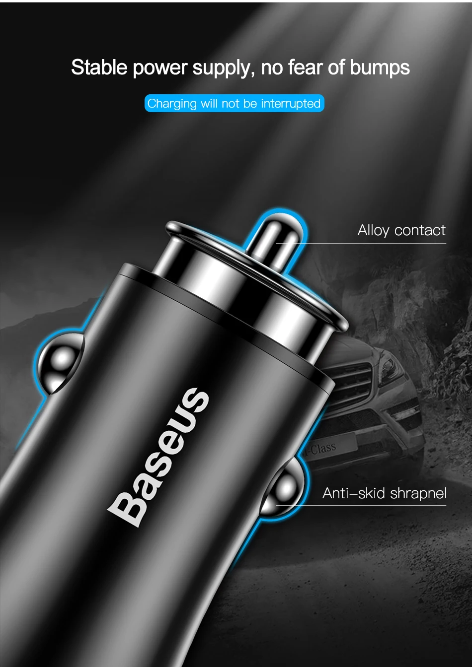 Автомобильное зарядное устройство Baseus Dual USB Автомобильное зарядное устройство Автомобильное-Стайлинг USB зарядное устройство для мобильного телефона быстрое автомобильное зарядное устройство для телефона Xiaomi Roidmi 3s
