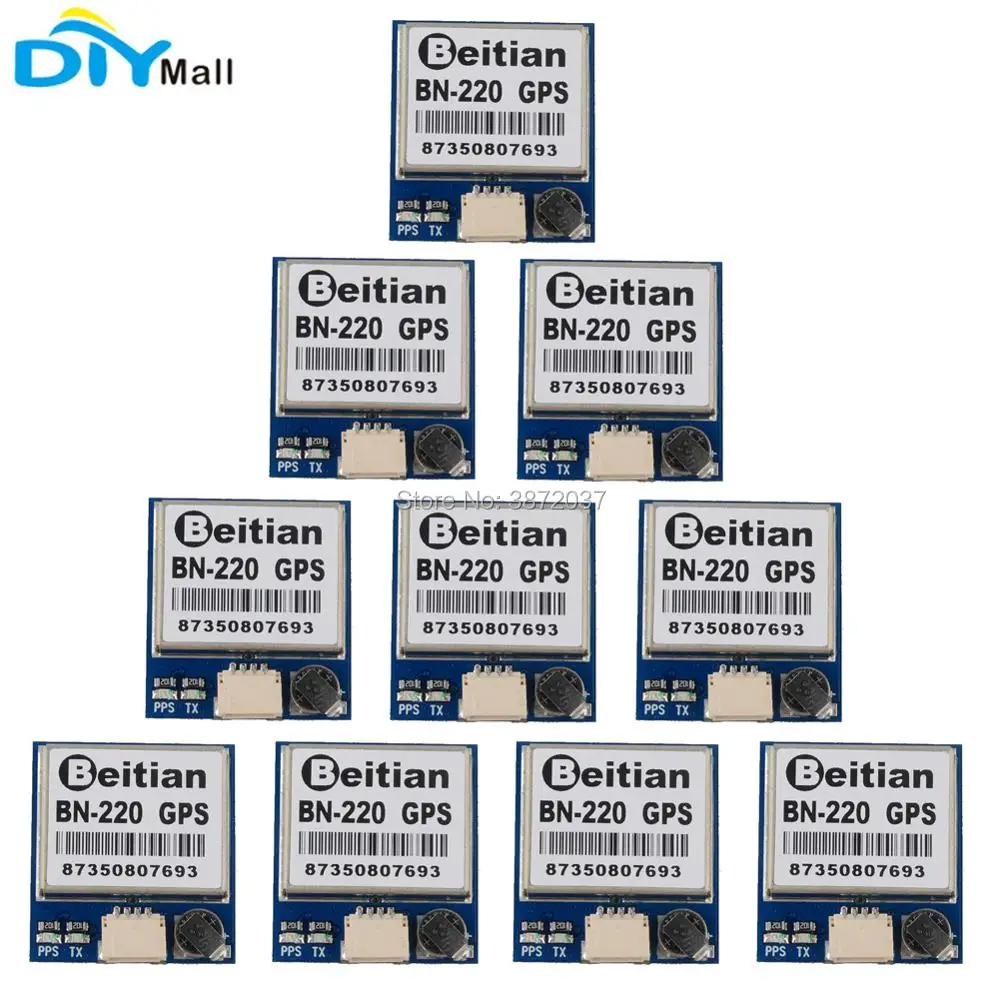 10 шт./лот Beitian BN-220 двойной GPS-модуль ГЛОНАСС со вспышкой + пассивная GPS-антенна для самолета F3 CC3D управление полетом