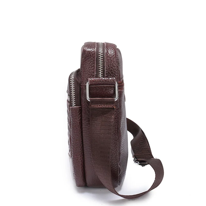 AETOO Men's vertical leather trend casual fashion south Korean single shoulder slanted bag | Багаж и сумки