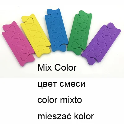 Темный хаки 20 шт./лот, мягкая губка для дизайна ногтей, разделитель пальцев ног, лак для ногтей, разделители для ухода за пальцами, УФ Гель-лак для ногтей, инструменты для красоты - Цвет: Темный хаки