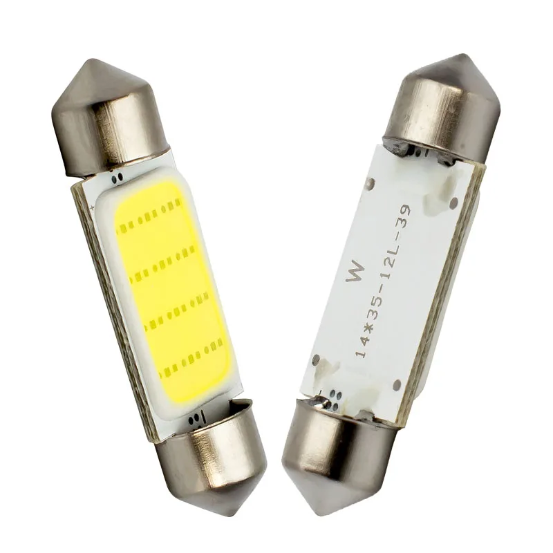 Оптовая продажа 100 шт. 31 мм 36 39 42 C5W C10W 12 чипов SMD монолитный блок светодиодных ламп