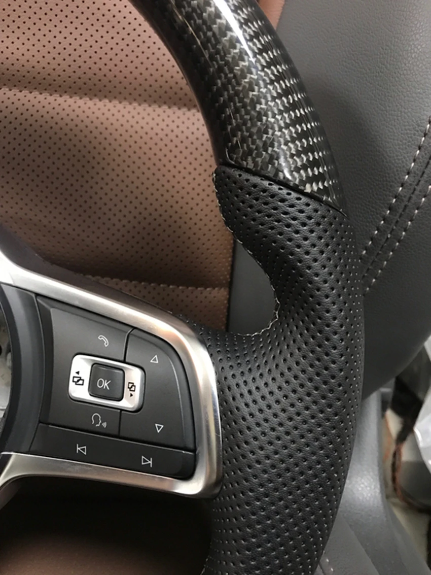 Рулевое колесо из углеродного волокна для GOLF MK7.5 R Golf MK7 рулевое с перфорацией кожи