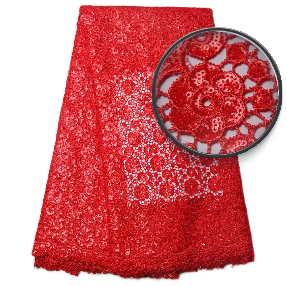 5yard/lot Белый Кружево Ткань французский Sequines Hollow текстура Костюмы для модных