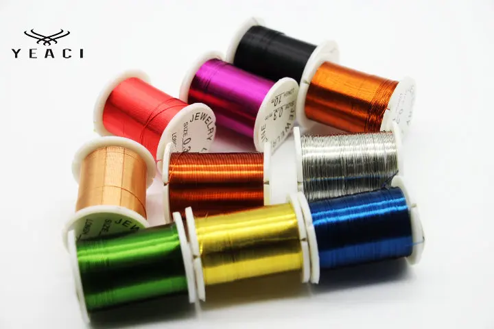 

0.3mm Mixed Color Wire To Bead Diy Bracelet Earring Making Cords Beading Wire Jewelry Findings Brass Rope 10pcs/lot