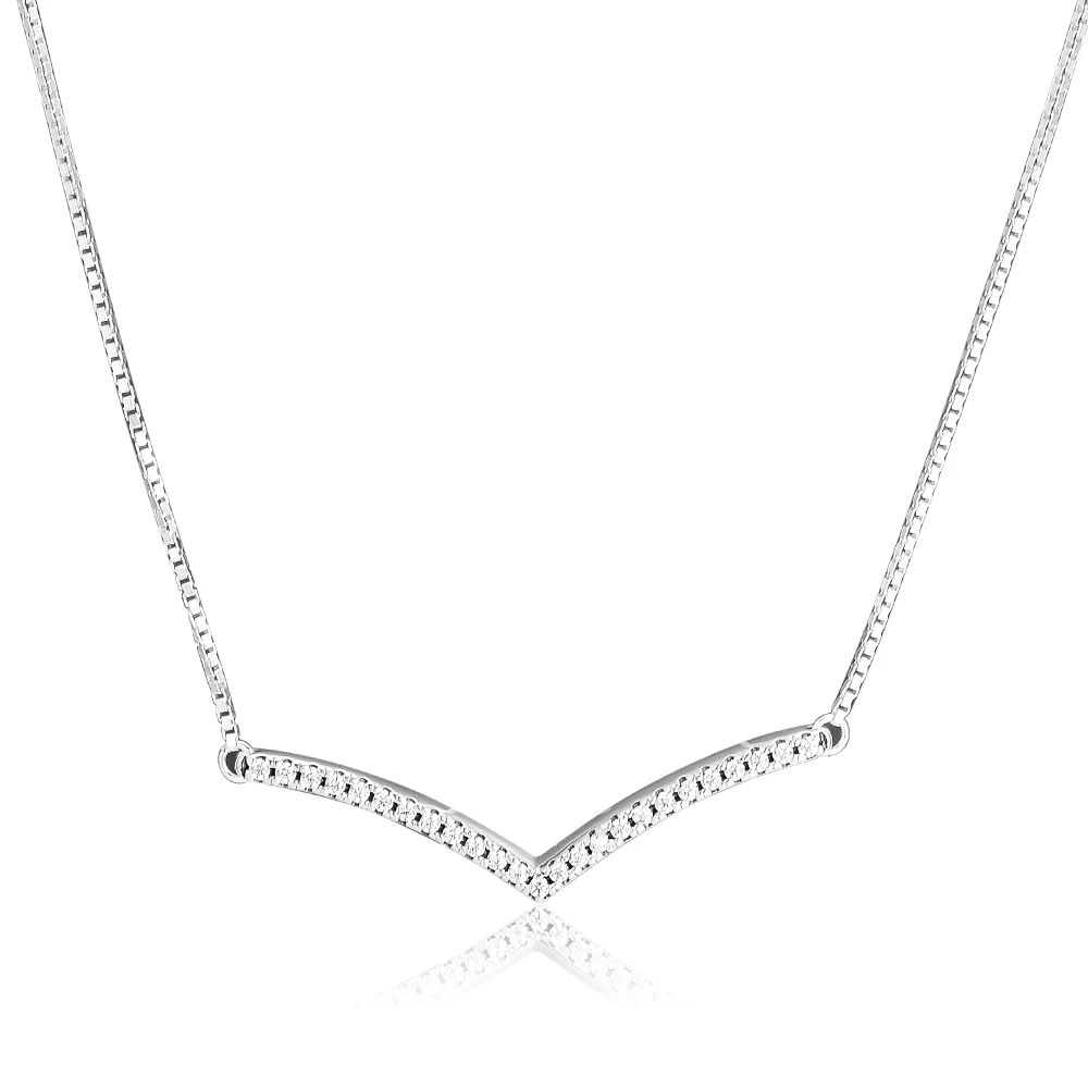 

CKK серебро 925 ювелирные изделия мерцающее ожерелье желаний для женщин Подарок на годовщину Стерлинговое Серебро оригинальные подвески