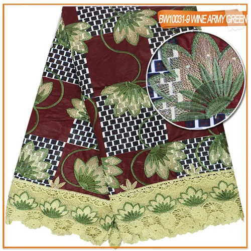 Новое поступление красочные Африканский Воск кружевной ткани 100% хлопок Гипюр