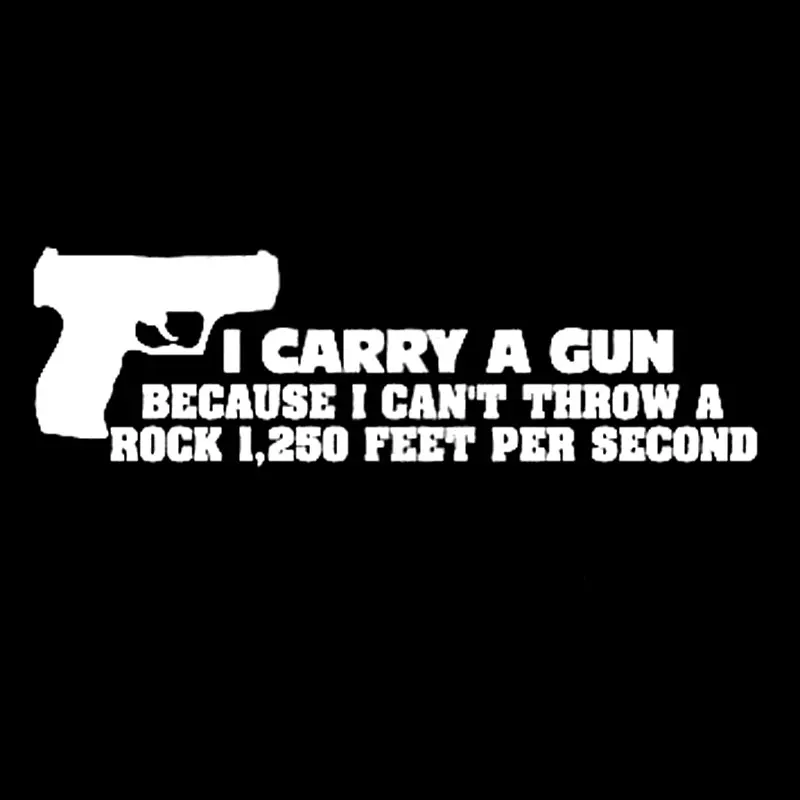 20.3CM*6.3CM Vinyl Decal Sticker I Carry A Gun Because..NRA..Gun Rights...Car Stickers Car Stylings Black Sliver C8-0807 | Автомобили и