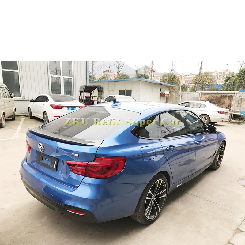 Настоящее углеродное волокно задний багажник крыша спойлер окно крыло для BMW 3