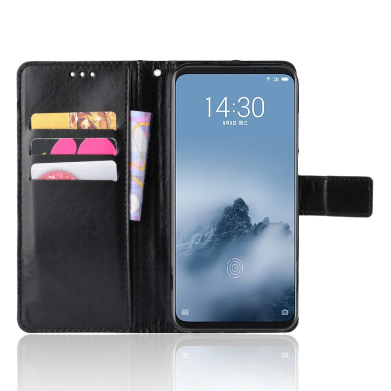 Роскошный чехол бумажник из искусственной кожи с откидной крышкой для Meizu 16 16th