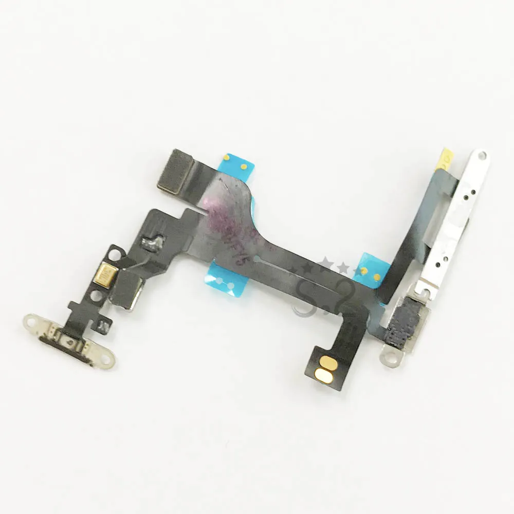 Бесшумный контроль для iPhone 5, 5S, 6, 6 p, 6 S, 7, 7, 8, 8 p, se, выключатель питания, фонарик с плоским кабелем, пусковой механизм