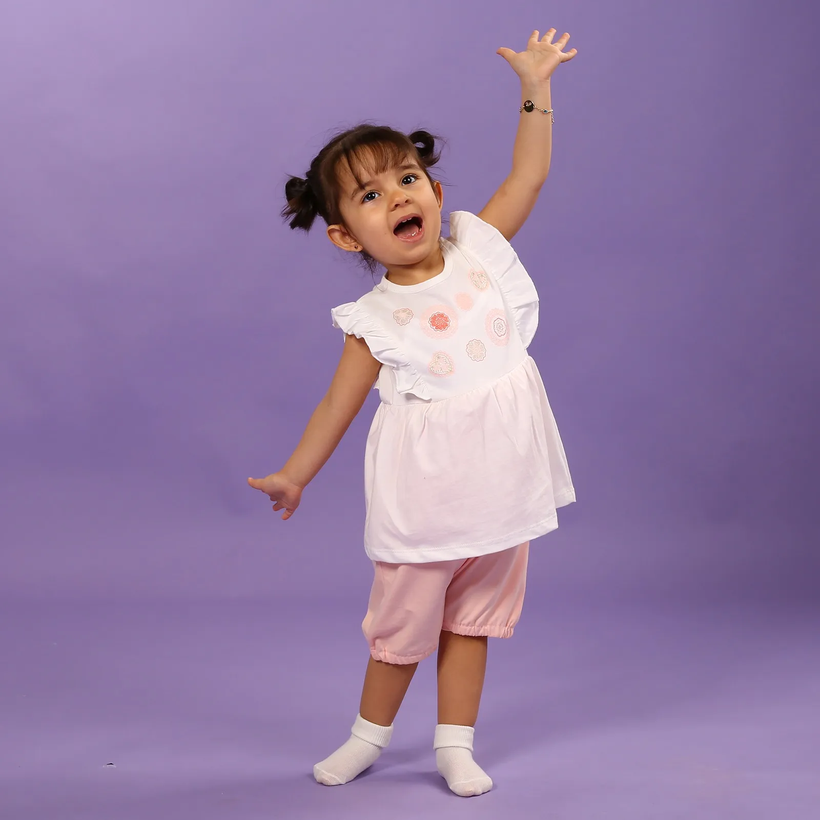 Ebebek HelloBaby/Одежда для маленьких девочек с изображением птиц комбинезон юбкой