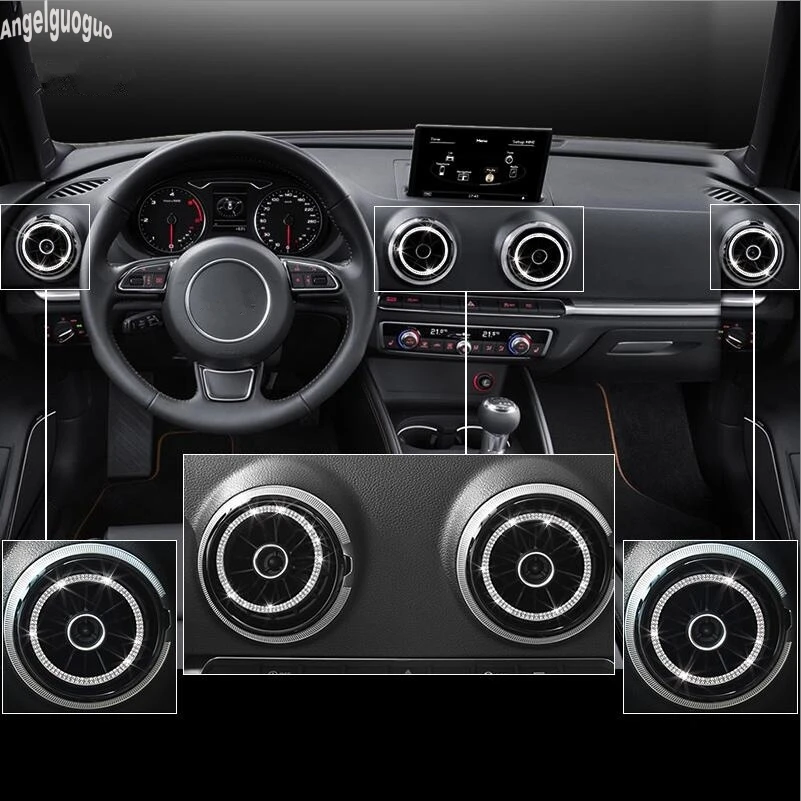 Для AUDI A3 2014 17 S3 автомобильный Кондиционер Выход украшения кольца ручка Крышка