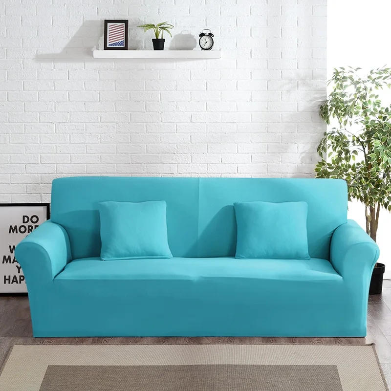 Sky blue Высокая Класс Крышка для мебели диван кресло современный Гостиная чехол для дивана из стрейчевого эластичного материала диване чехол из хлопка на возраст от 1/2/3/4 местный - Цвет: Sky blue