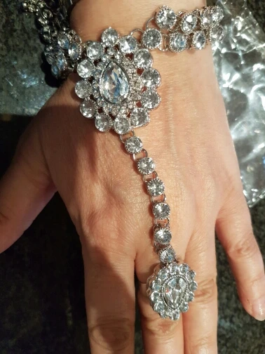 Ручной работы Kundan камни цепочки на руку вручную ювелирные изделия Panja браслет