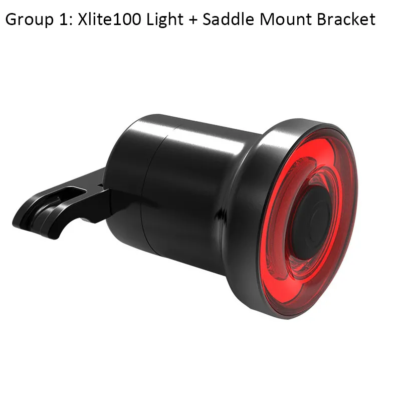 group 1 Enfitnix Велоспортный велосипед Интеллектуальный задний фонарь XLite100 велосипедные тормоза чувствительный светодиодный фонарик USB зарядка IPX6 Автоматическое включение/выключение с одной кнопкой Стоп задний фонарь - Цвет: group 1