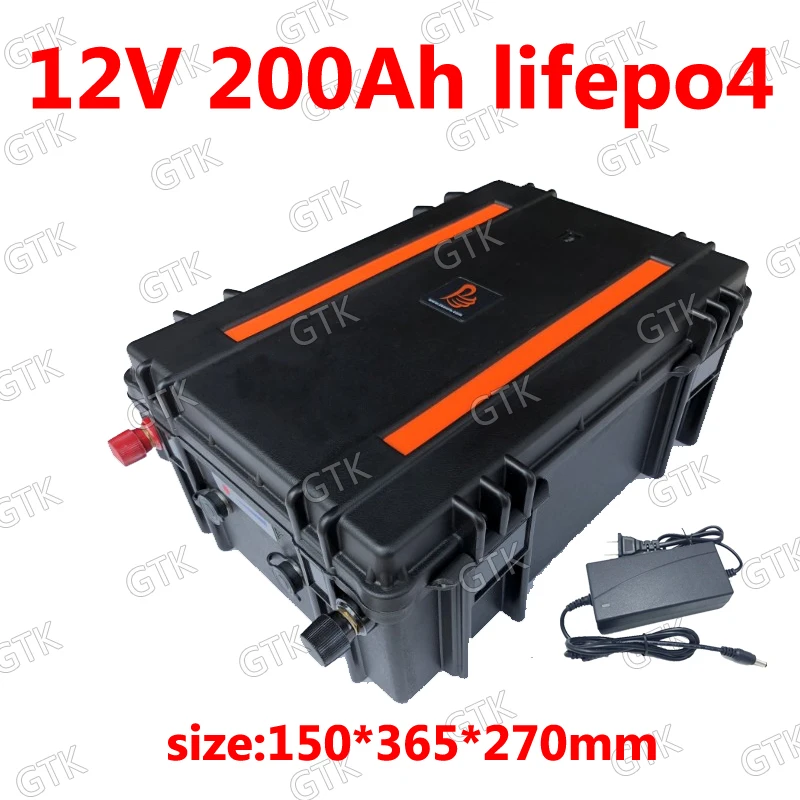 GTK Lifepo4 12,8 12 V 200AH литиевый аккумулятор BMS 4S для 1200 W инвертор EV рыбацкая лодка фотоэлектрических солнечной энергии+ 10A Зарядное устройство