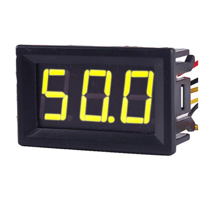 Yellow 4.5-30V 0,56 дюймов Мини цифровой вольтметр Амперметр постоянного тока 100 в 10 А вольтметр измеритель тока тестер синий+ красный двойной светодиодный дисплей зеленый красный желтый - Цвет: Yellow 4.5-30V