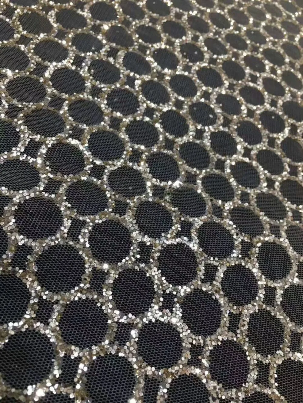 shinning (5yards/pc) Anan-11151 glued glitter African French net lace fabric for dress | Дом и сад