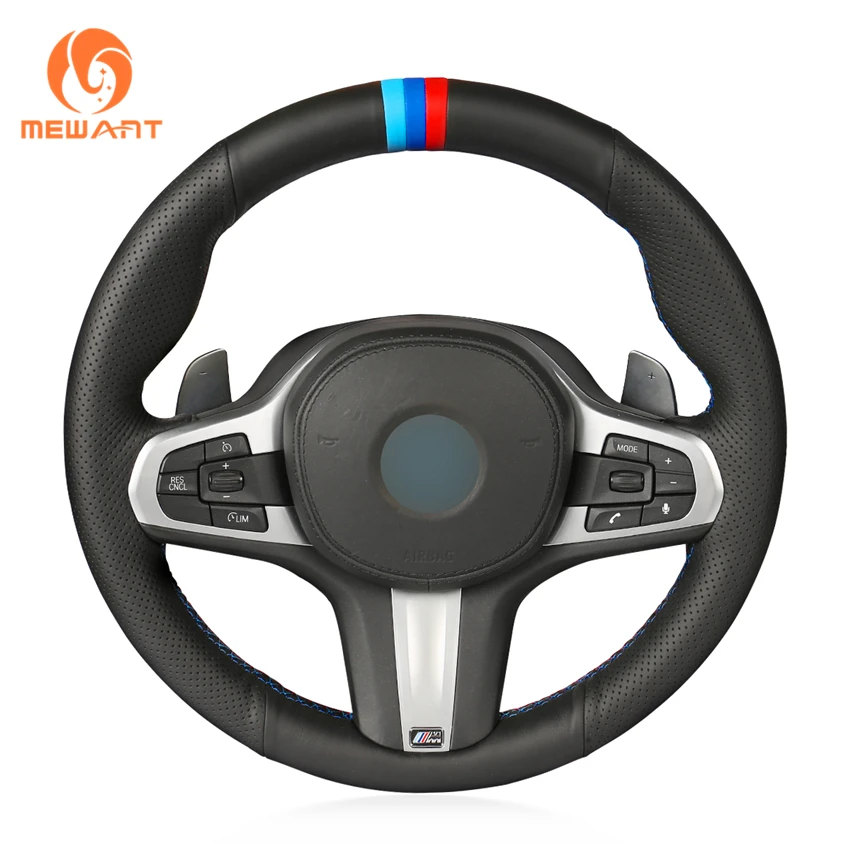 MEWANT черная замшевая накладка на руль из натуральной кожи для BMW M Sport G30 G31 G32 G20 G21 G14