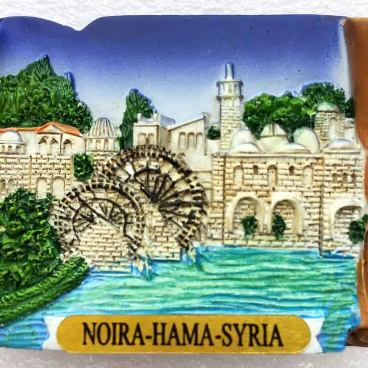Middle East Historical Town Malula, Syria Tourist Souvenir Three-dimensional landscape Magnetic stickers Refrigerator