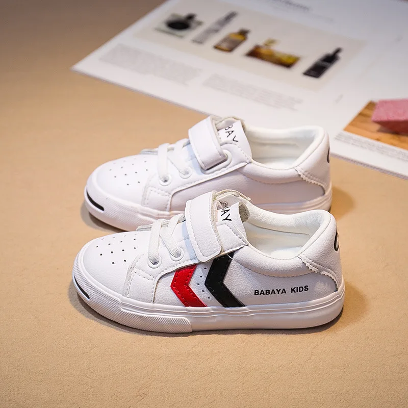 Детская обувь кроссовки повседневная для девочек весна 2019 новая Белая мальчиков