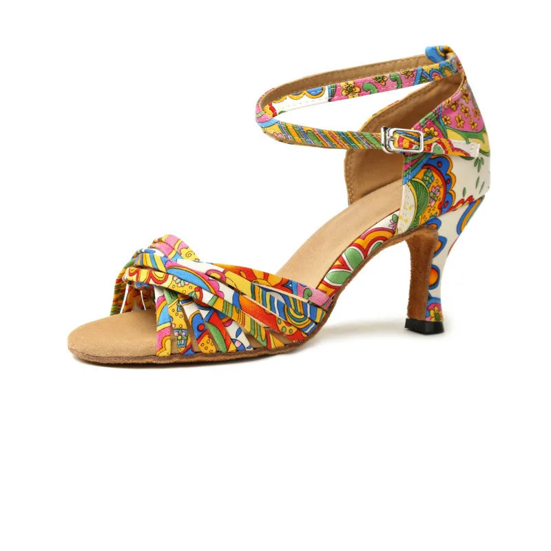 Женские туфли для латиноамериканской бальной комнаты с рисунком женские