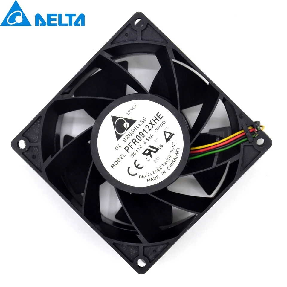 Delta 90*90*38 мм PFR0912XHE 9 см 4.5A 12 В используется для сервера расширения машина вентилятор охлаждения для