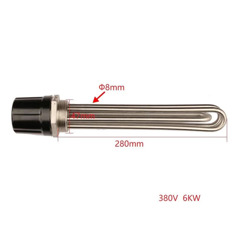 6000W 380V DN40 1-1/" SS304 электрический водный нагревательный элемент для инженерного танкна, 3U комплект погружной нагреватель трубки 3 кВт/6 кВт/9 кВт/12 кВт - Цвет: 6000W 380V