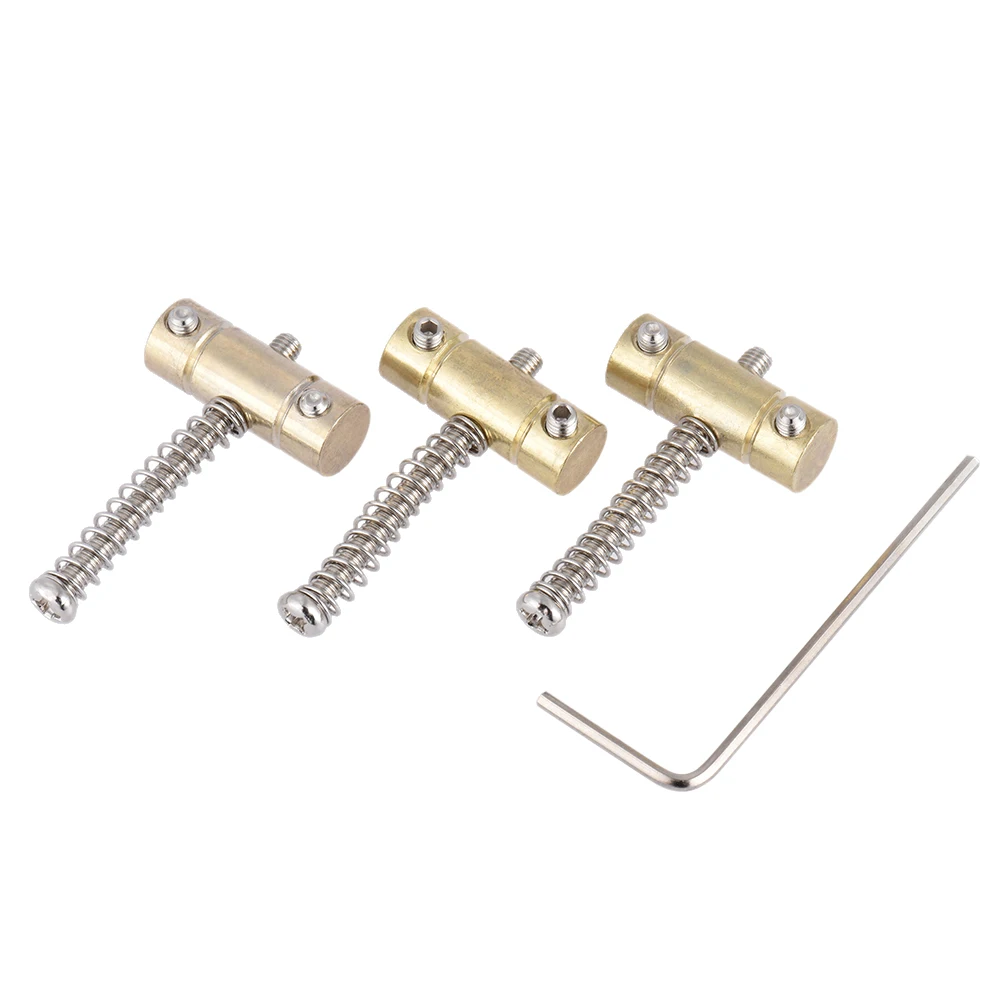 Высокое качество 3 шт латунные элементы для гитары мост компенсирует седла