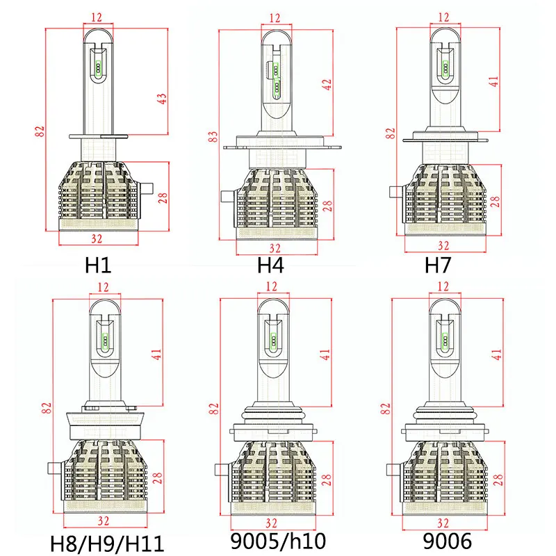 2x светодиодный H4 H7 H8 H9 H11 H1 9600LM 6000 К Автомобильный светодиодный головной светильник s Противотуманные огни 9005 HB3 9006 HB4 H10 9012(HIR2) Противотуманные Фары Светильник лампы 12 v-24 v