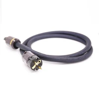 hifi ofc copper silver plated audio power cable with p 079e eu version gold plated power plug connector