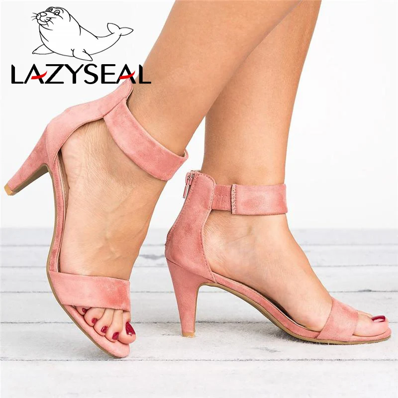 Сандалии LazySeal женские на тонком каблуке босоножки-гладиаторы с перекрестной