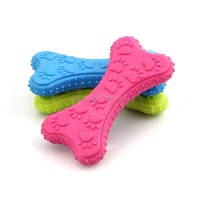 

1PC Cute Rubber Resistant Bite Clean Teeth Chew Training Toy For Pet Dog Cat Puppy random color 15 style