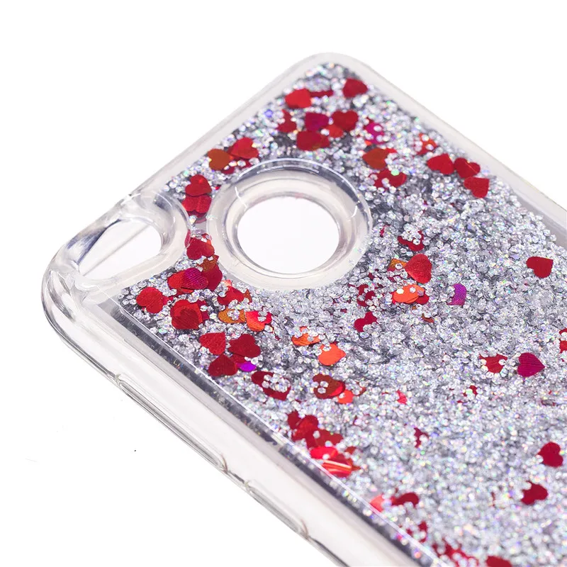 For Coque Xiaomi Redmi 4X TPU Case 4 X Cover Silicone Transparent Glitter Dynamic Liquid Phone Cases Xiami |