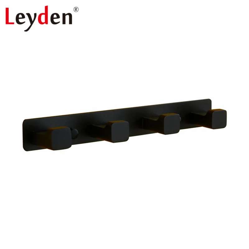 

Leyden 304SUS Stainless Steel Wall Mounted 4 Hooks Coat Clothes Robe Holder Rack Hook Wall Hanger Coat Hook Bathroom Accessories