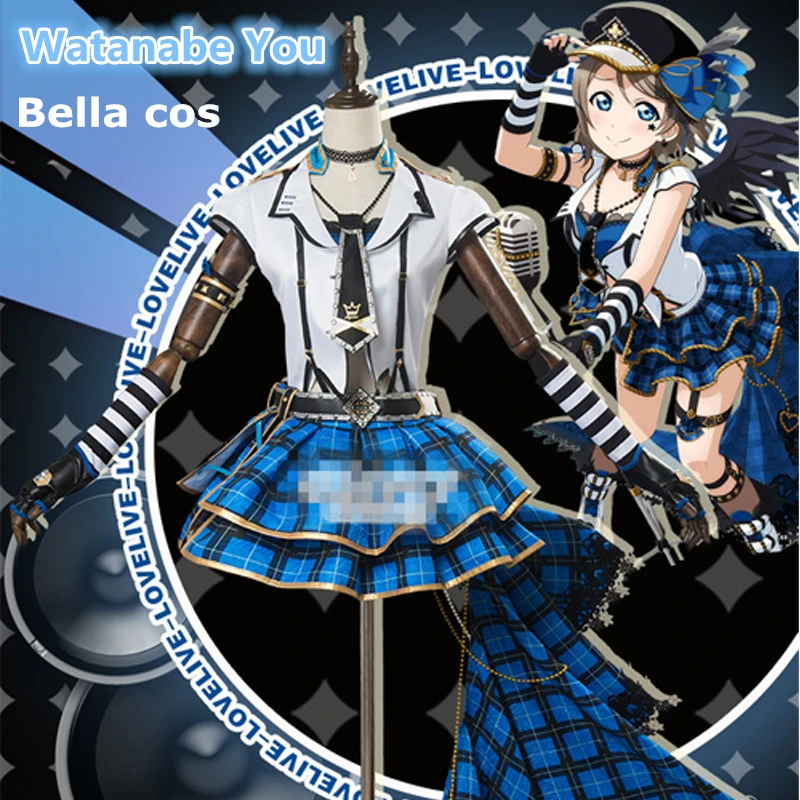 Lovelive sunshine Aqours панк Рок You Watanabe карнавальный костюм платье для сцены карнавальные