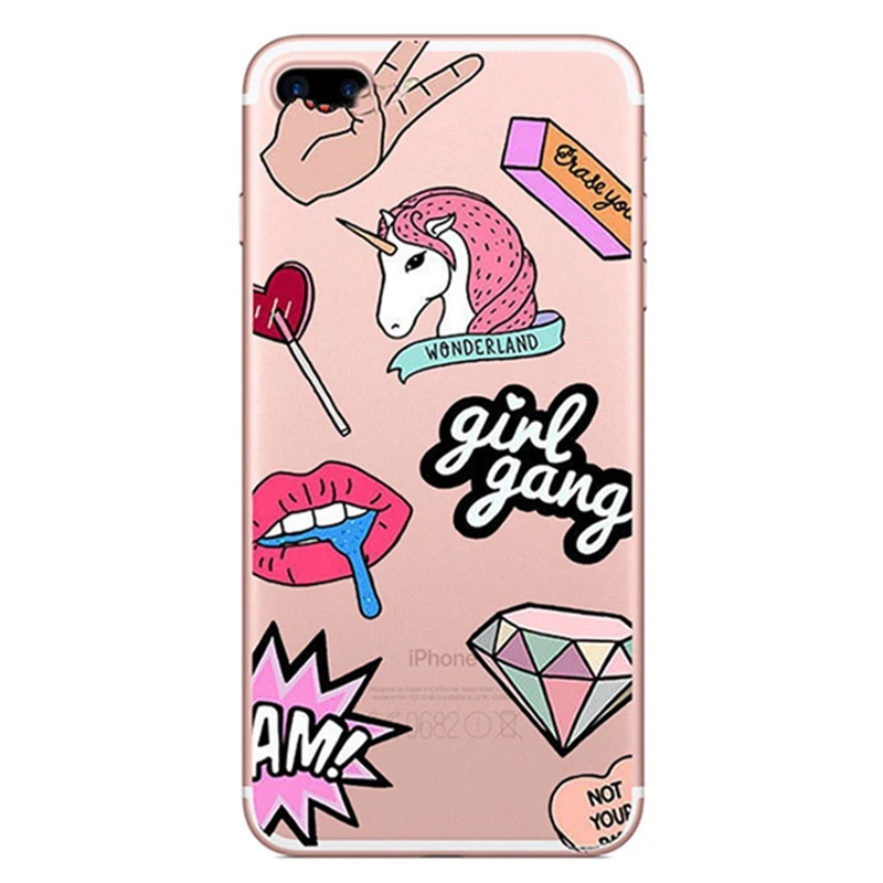Чехол для iPhone X 8 7 6S 6 5 5S se с милым единорогом Ультратонкий Мягкий ТПУ чехол Plus Capas |