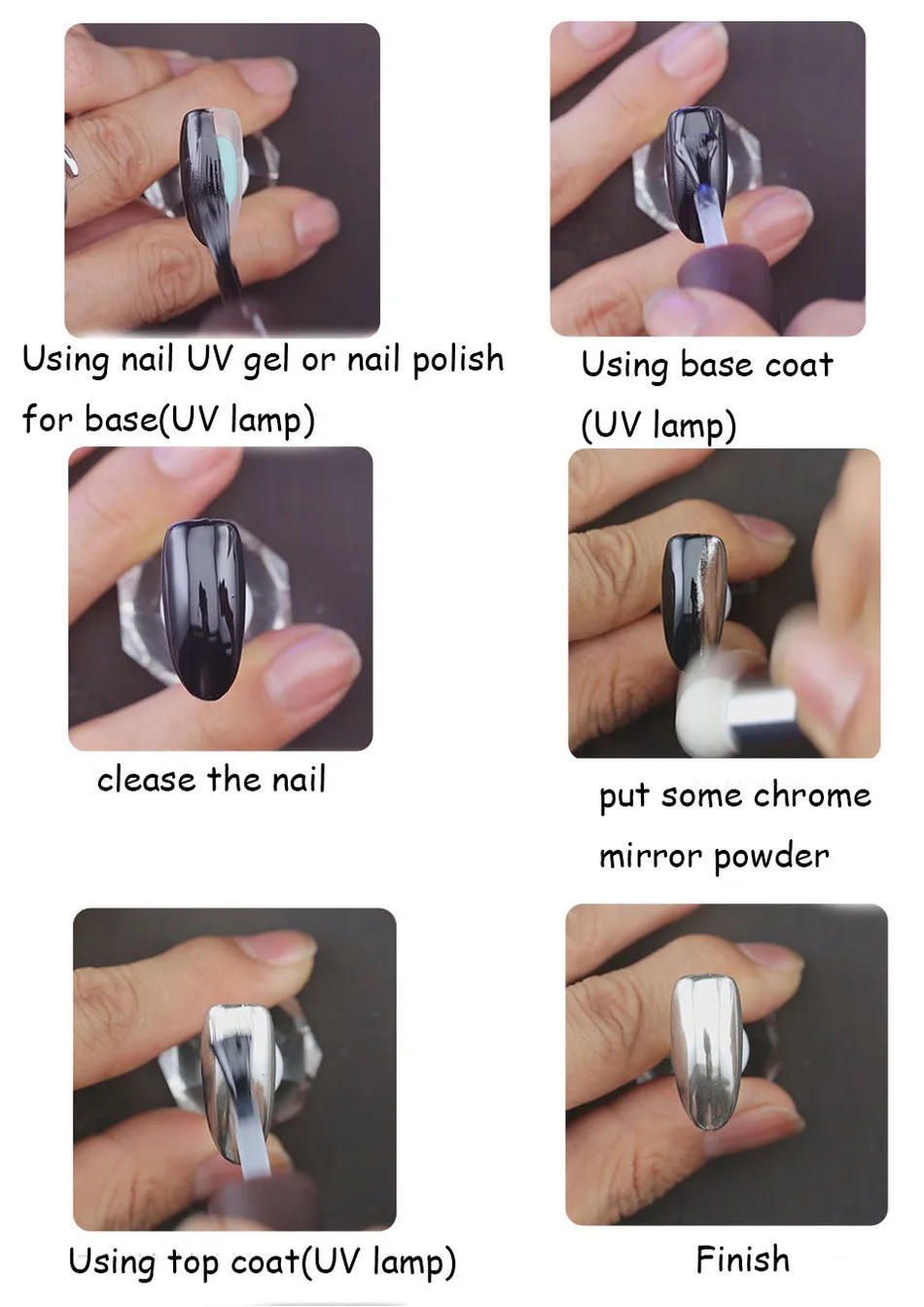 Серебристый лазерный голографический порошок для ногтей 2 г/бутылка блестящий