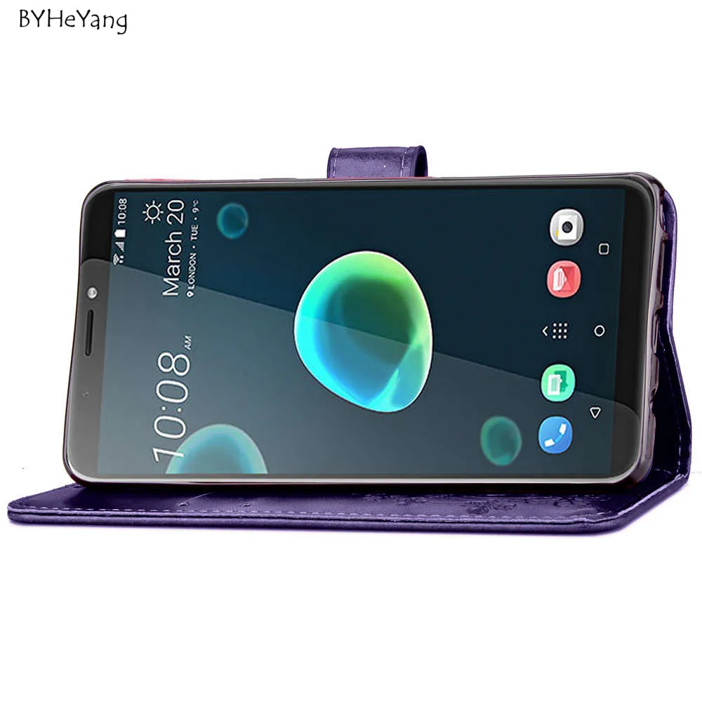 BYHeYang Fundas For HTC Desire 12 Plus Case Cover Flip PU Leather Wallet Phone Cases Stand 6.0inch | Мобильные телефоны и