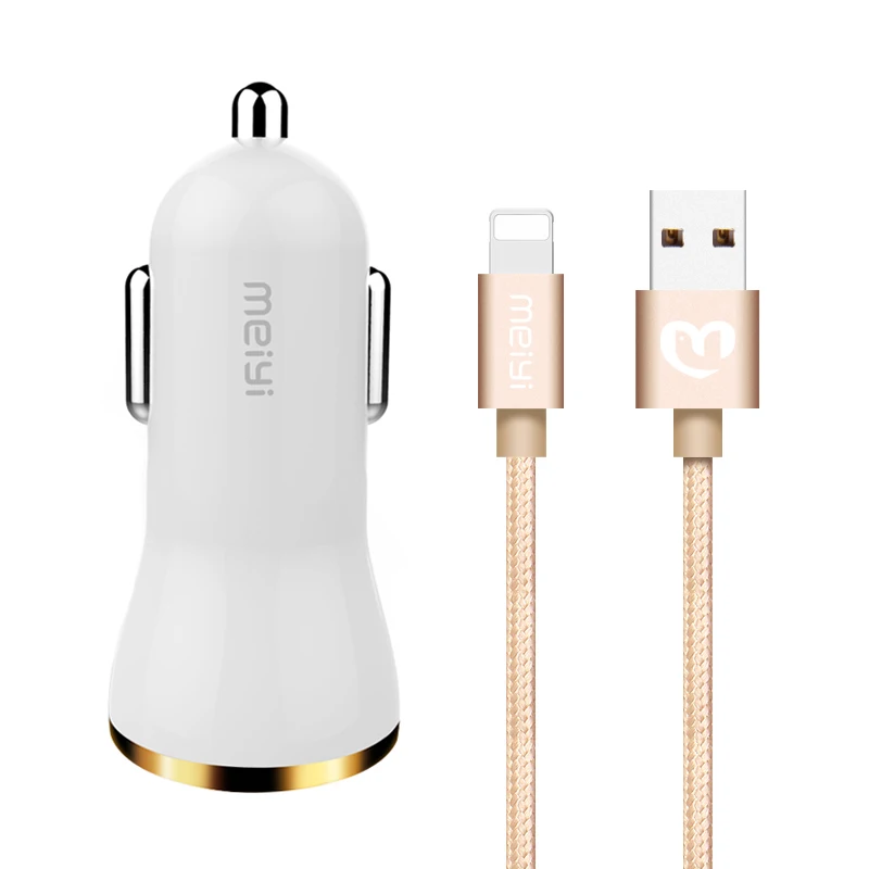 Meiyi нейлоновый Плетеный USB кабель для iPhone 7 6s Plus 5S iPad подходит IOS 10 9 8 Pin + 2 выход