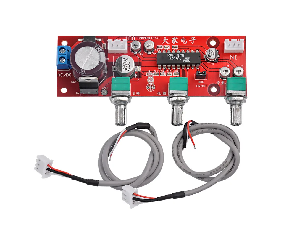 AIYIMA XR1075 BBE мини тон аудио доска BBE предусилитель ВЧ регулировка басов предусилитель доска DC 12 V-24 V AC 9 V-16 V