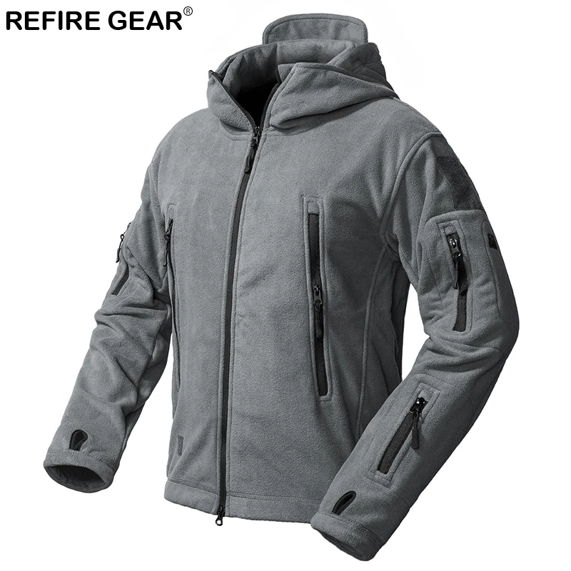 Уличная флисовая куртка Refire Gear Мужская теплая утепленная полярная с несколькими