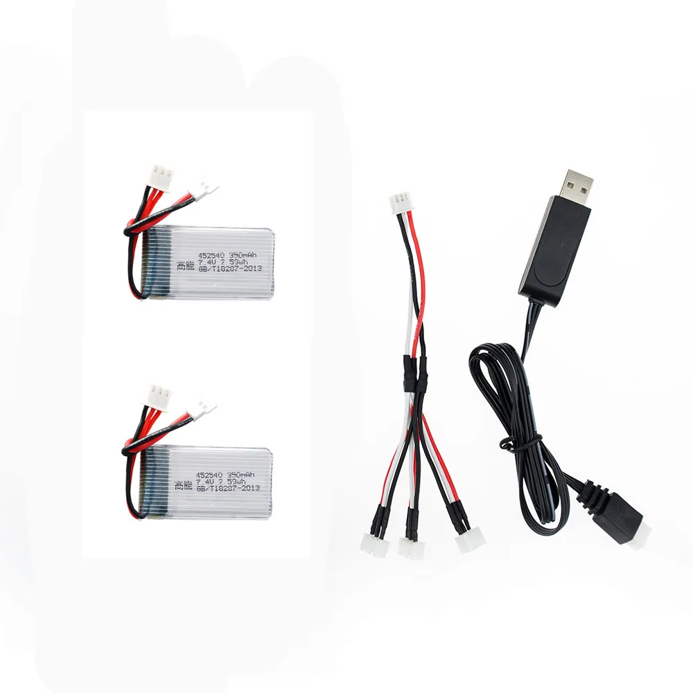2 3 4 5 шт 7 V 350mAh 35c Lipo батарея с usb зарядным устройством и кабелем для JXD 515W 515V 515 RC