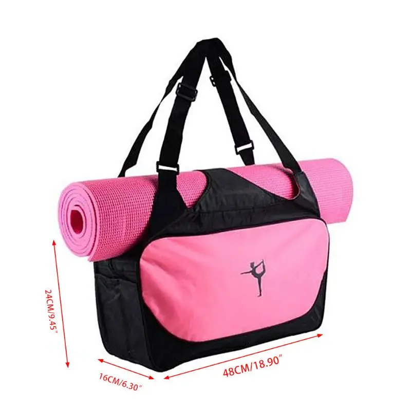 Новый Большой Вместительный Коврик для йоги сумка тоут с держателем
