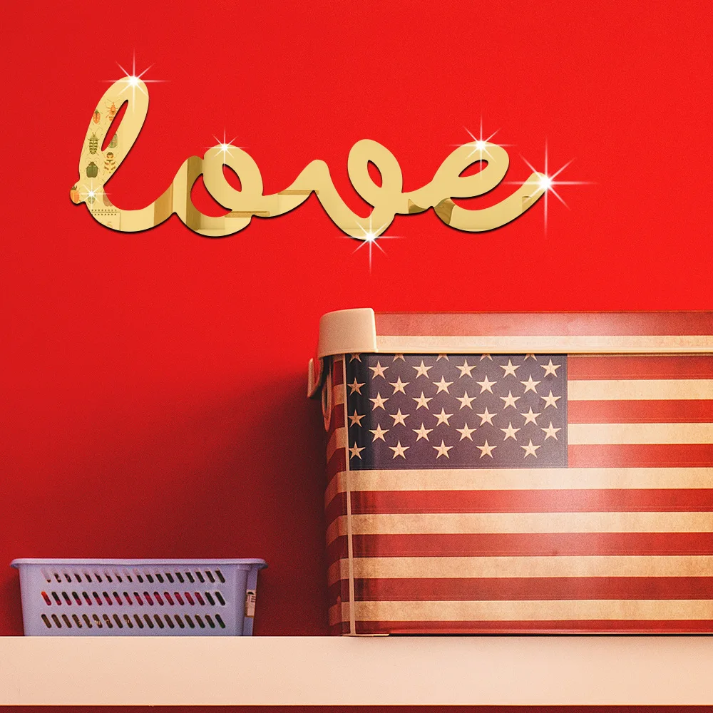 Funlife 2 набора/2 шт креативные зеркальные наклейки для свадьбы дома вечеринки дня