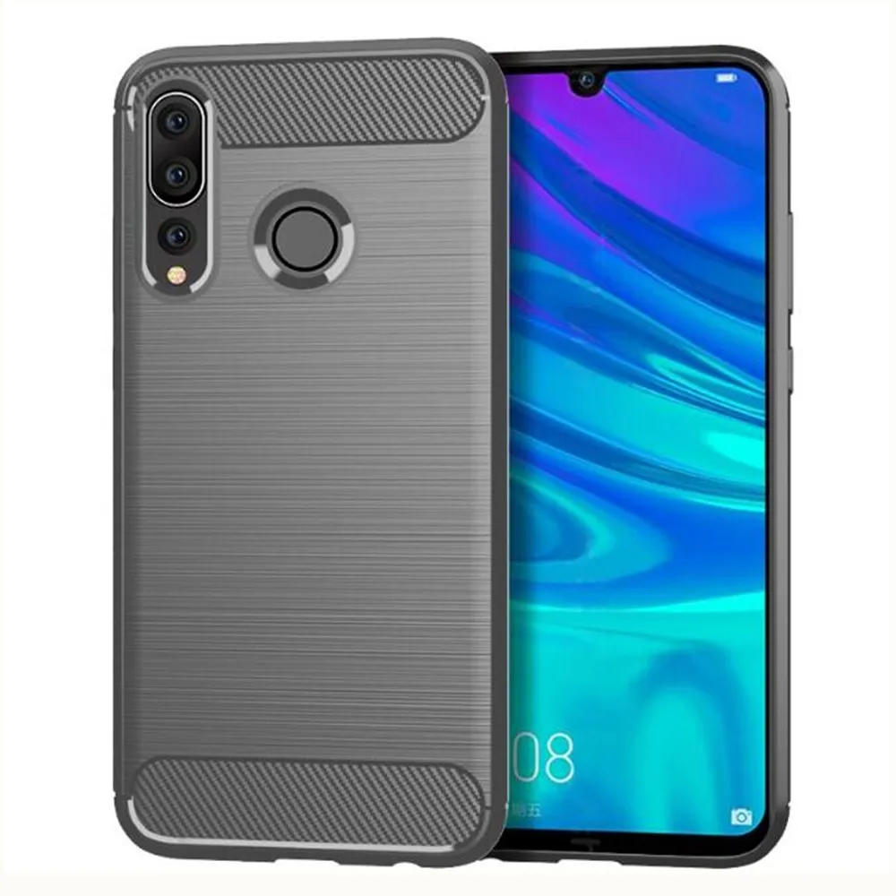 Чехол из углеродного волокна для Huawei Mate 30 Lite резиновый силиконовый чехол