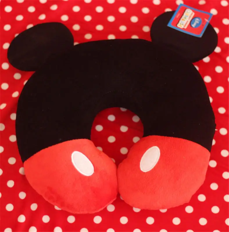 Mickey Disney Микки Маус стежка мультфильм u-образный подушка для шеи в автомобиль студенческий взрослый Сиеста автомобиль подушка для шеи подарок на день рождения - Цвет: Mickey
